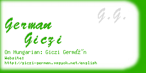 german giczi business card